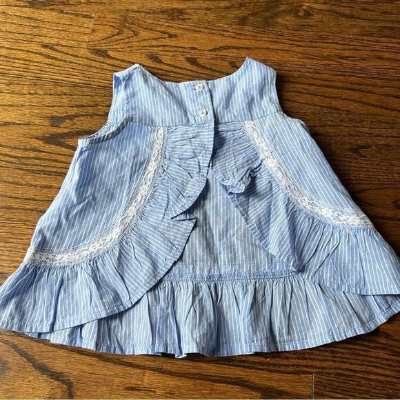 🍭6/$30 Baby Gap pinstripe tulip back sleeveless shirt for toddler girl - 18 m - Picture 4 of 6